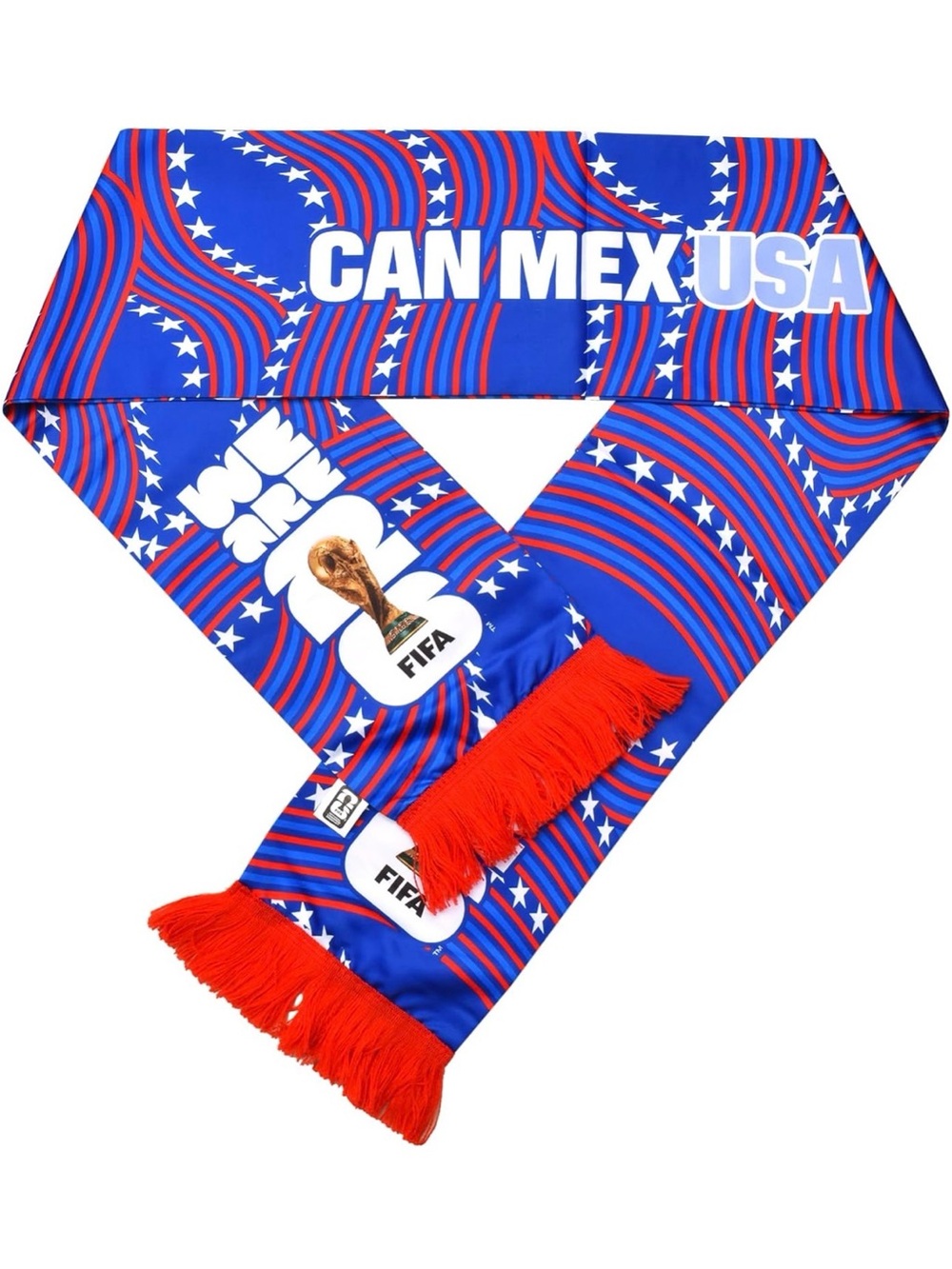 CAN MEX USA FIFA Fan Scarf in Bright Blue & Red